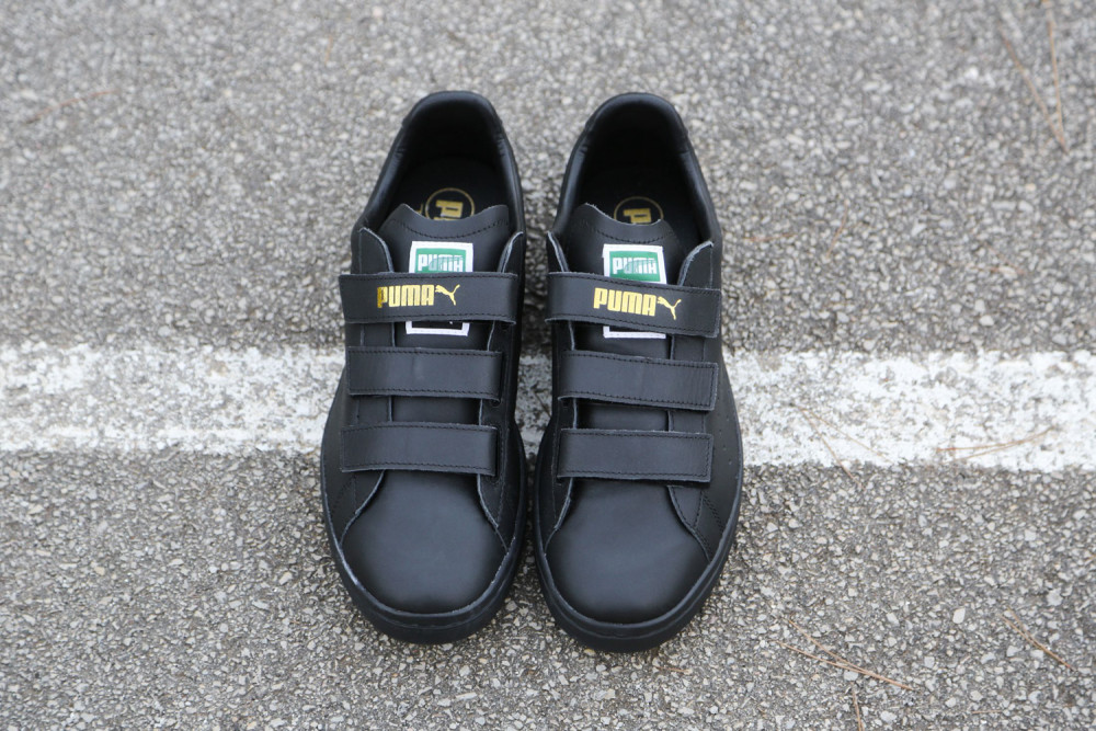 PUMA Court Star Velcro Black White 7 1000x667