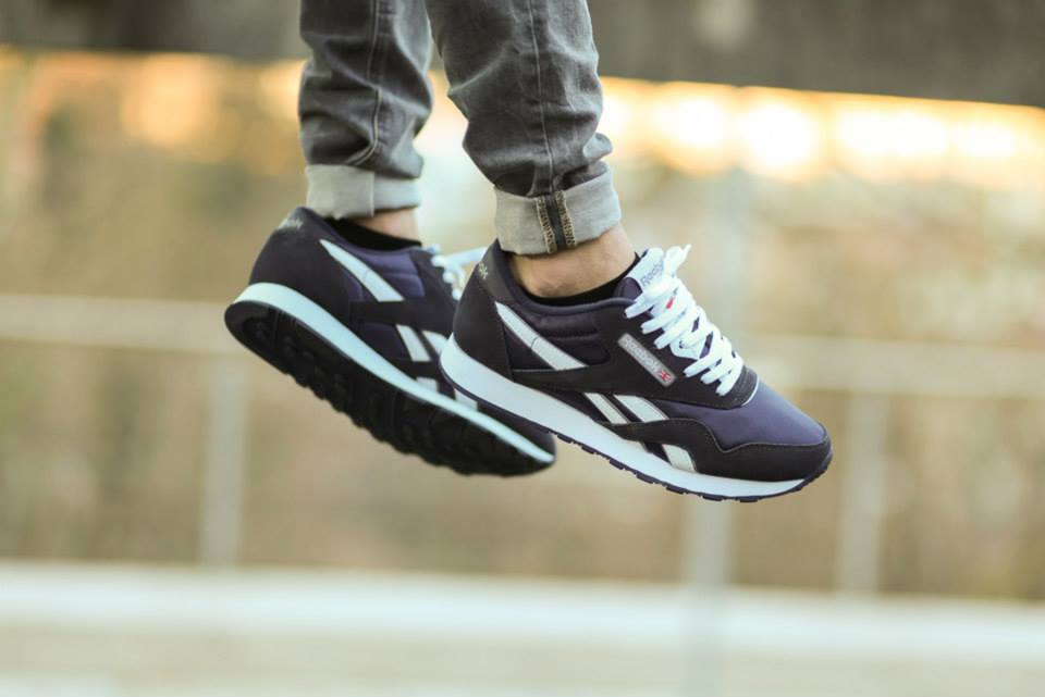 buty reebok classic nylon team navy