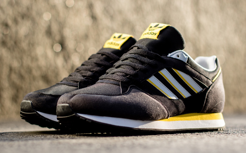 adidas Originals ZX 100 Black and Sunshine 1