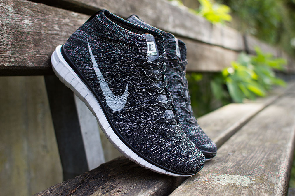 Nike Free Flyknit Chukka Black Grey White 8