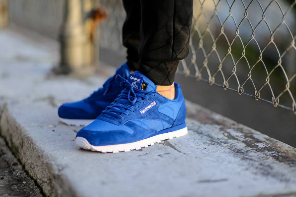 Reebok Classic Leather Cordura Navy White 4