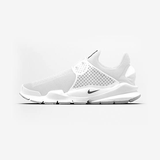 nike sock dart triple white