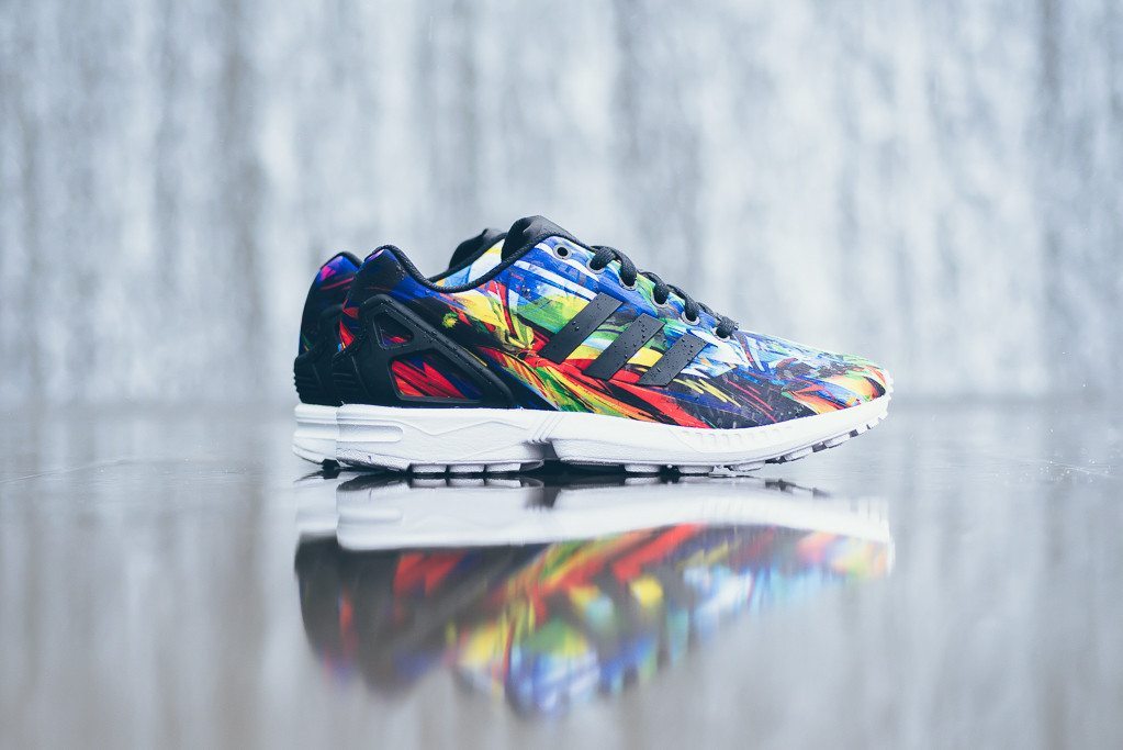 adidas Originals ZX Flux Print Black White 1