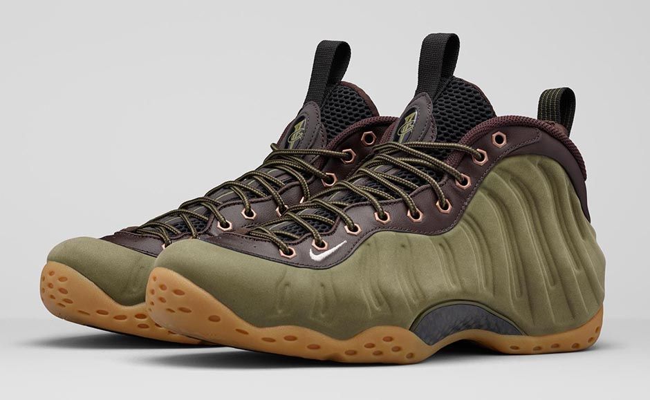 nike air foamposite one olive 1