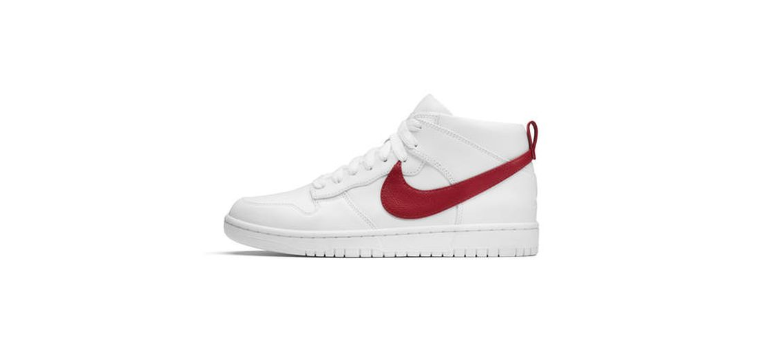 Riccardo Tisci x NikeLab Dunk Lux Chukka White Red 1110x500