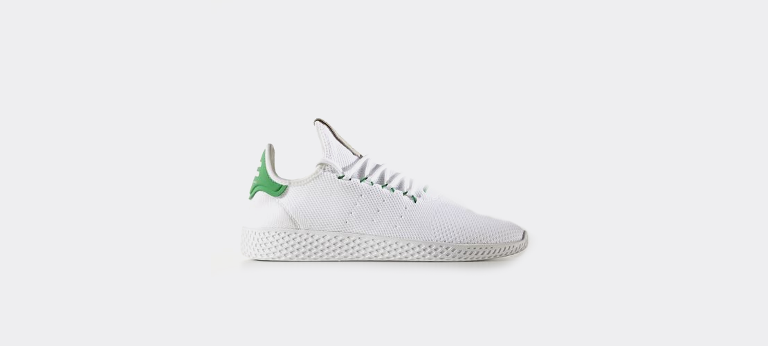Pharrell Williams x adidas Tennis HU Primeknit Green BA7828 1110x500