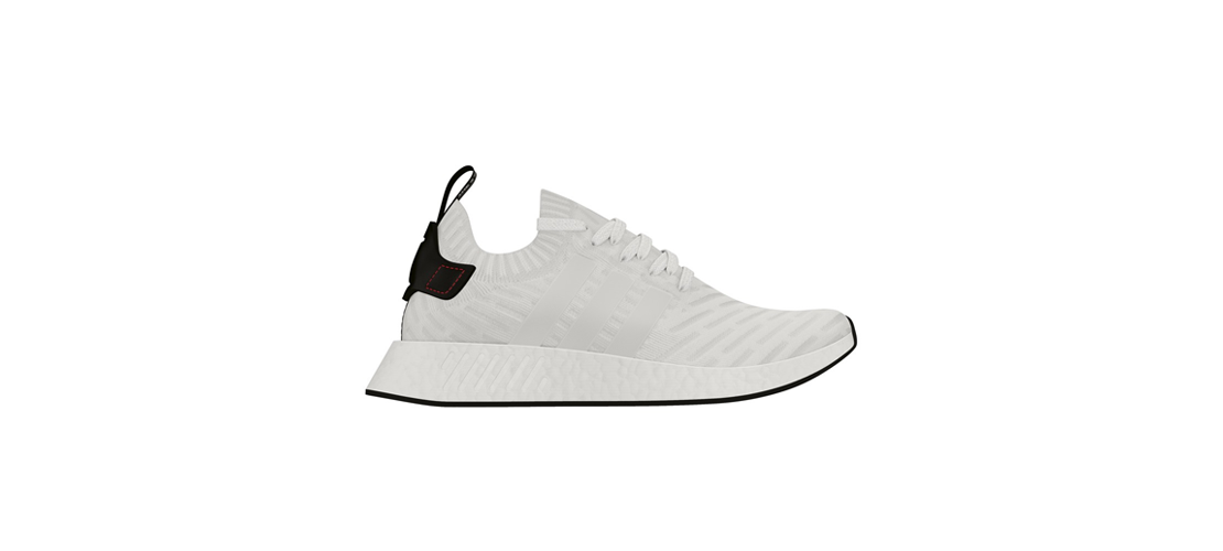 adidas NMD R2 Primeknit White Black BY3015 1110x500