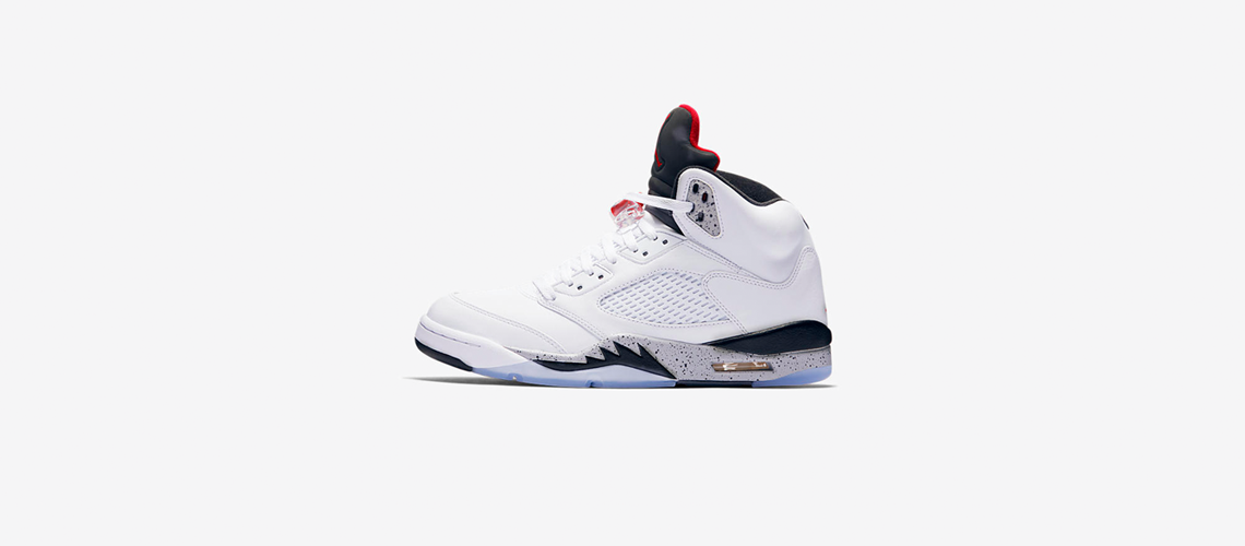 136027 104 Air Jordan 5 Retro White Cement