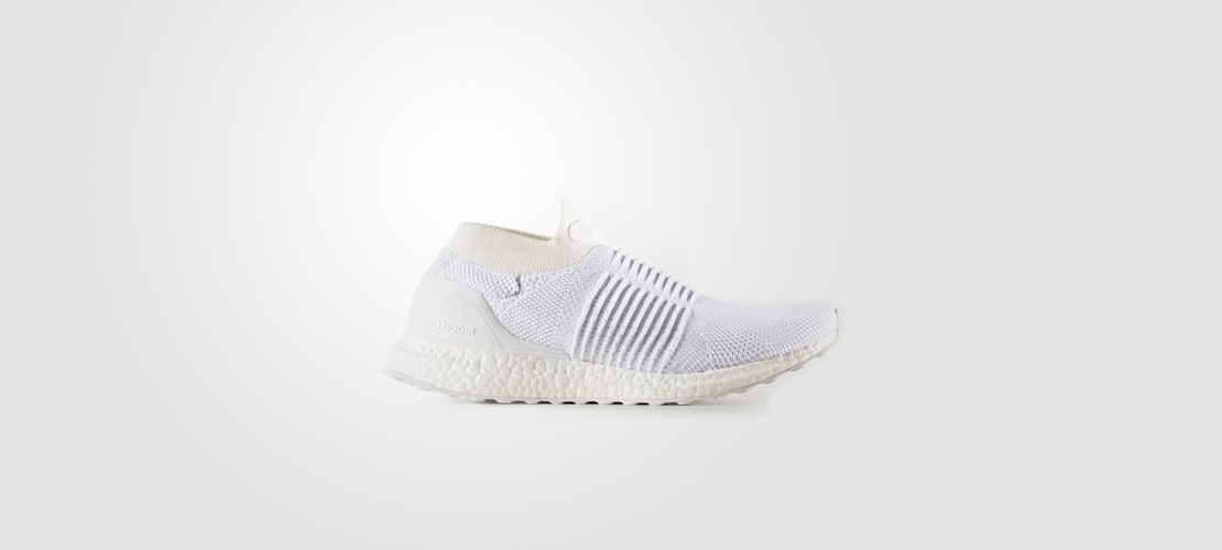 S80768 adidas Ultra Boost Laceless White 1110x500