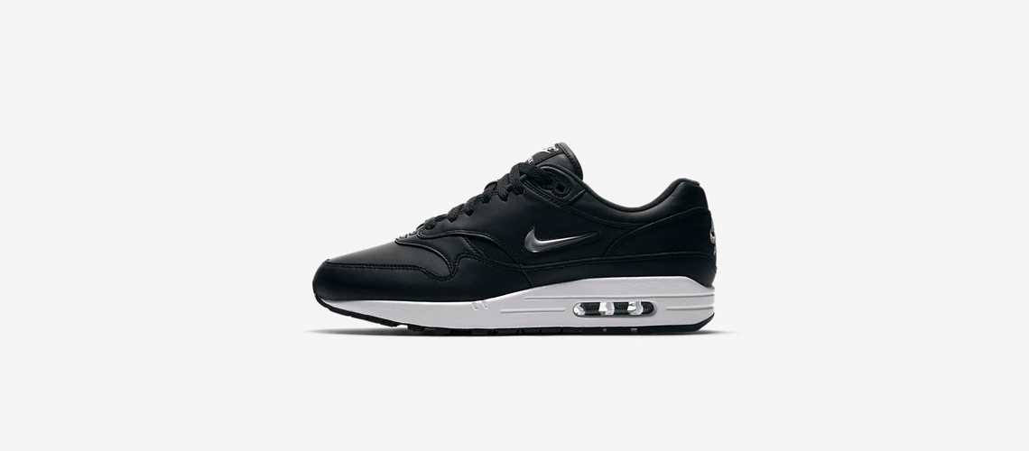 918354 001 Nike Air Max 1 Jewel Black Metal