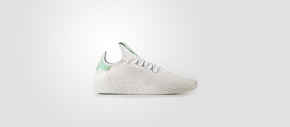 BY8717 Pharrell Williams x adidas Tennis HU White Green Glow