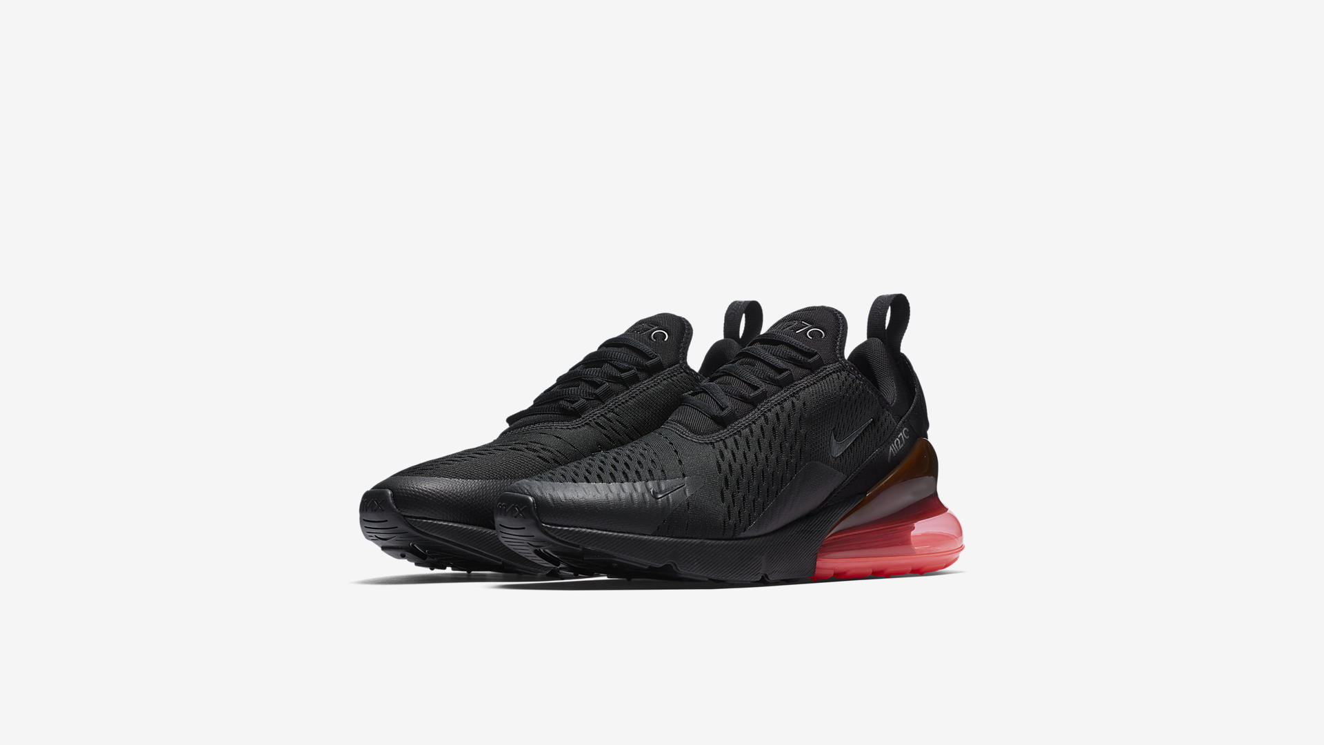 nike air max 270 black and hot punch