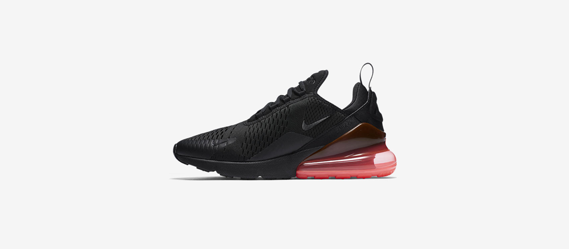 nike air max 270 black and hot punch