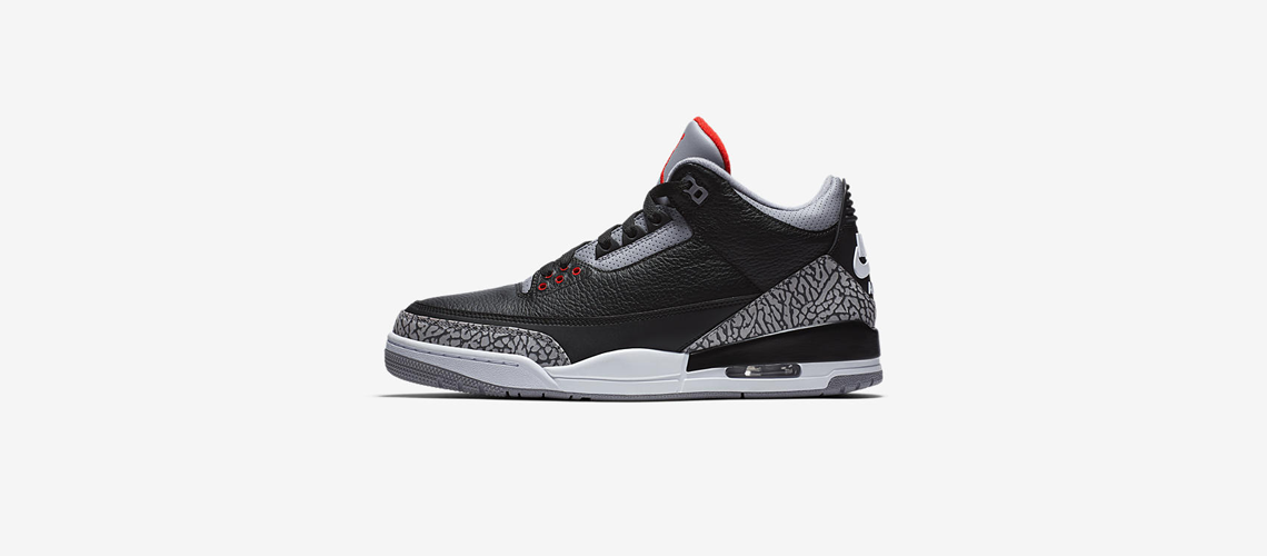 854262 001 Air Jordan 3 Black Cement