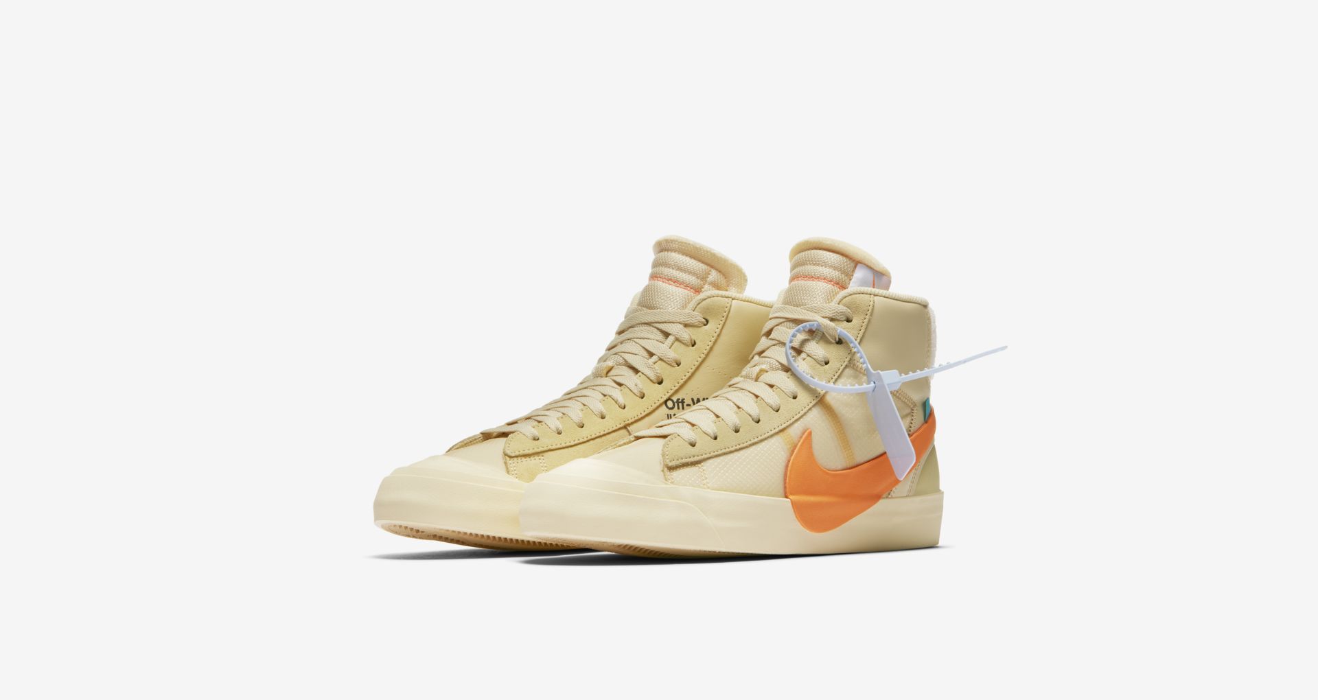 off white nike blazer orange