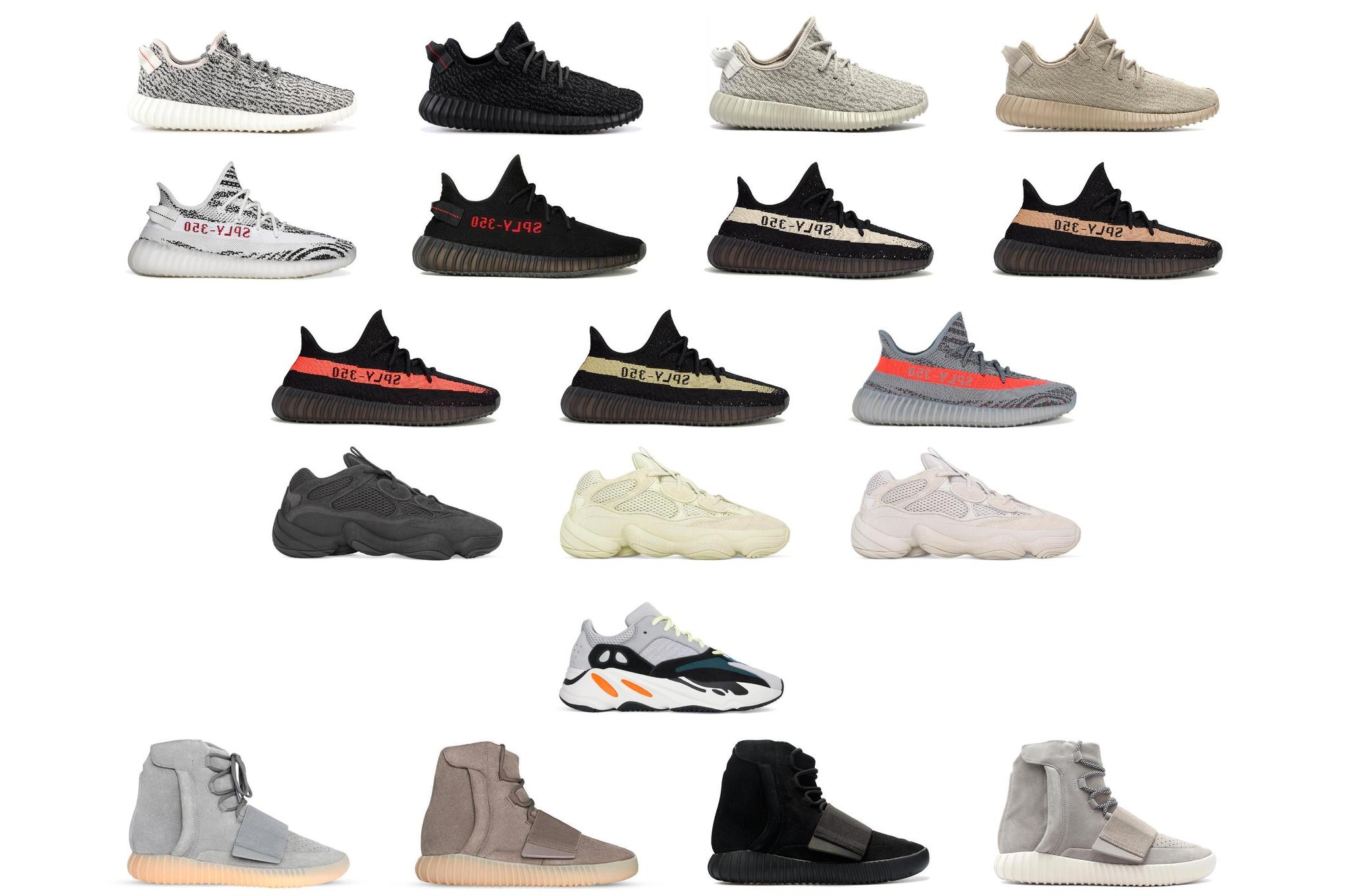 all adidas yeezy models