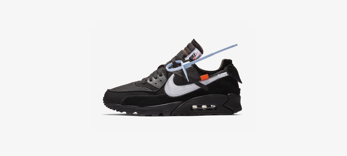 AA7293 001 Off White x Nike Air Max 90 Black 1110x500